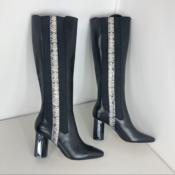 Donald Pliner Knee High Black Boots Size 6.5 - Picture 4 of 8